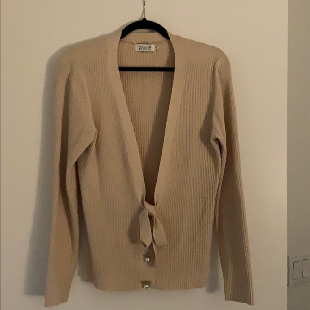 Tan button down cardigan